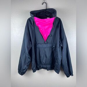 Vintage Norska 90s Windbreaker Black Pink L